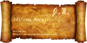 Járay Margit névjegykártya