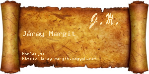 Járay Margit névjegykártya